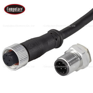 Conector Hembra Impermeable de Cobre Estañado con Aislamiento de Goma de 4 Núcleos 7A con Cable de 1 Metro + Conector de Montaje en Panel IP68 - Product Image 2