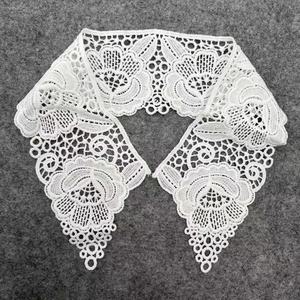 Crocheted Elegant <b>White</b> Milk Silk Water-Soluble Embroidery Women's Clothing Neck <b>Lace</b> - Product Image 6