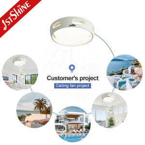 1stshine LED ventilateur de plafond blanc 16 pouces purification de l'air réglable éclairage led ventilateur de plafond avec télécommande - Product Image 5