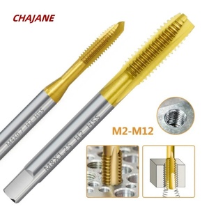 Juego de troqueles de grifo de cobalto HSS M14 * 2, flauta recta, rosca métrica, pistola, acabado brillante, juego de troqueles de grifo de acero, rosca de titanio - Product Image 3
