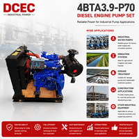 Ensemble de pompes industrielles SCDC CUM 70HP 1500 tr/min, moteur diesel 4BTA3.9-P70 turbocompressé, usage intensif, fourniture d'usine