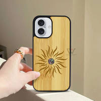 Étui de téléphone en bois naturel avec coque en bois gravée au laser pour iPhone, gravure personnalisée, promotion, vente en gros d'étuis de téléphone