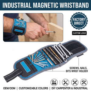 Bracelet magnétique en polyester 1680D pour maintenir les vis, les clous, les forets, aimant puissant, organisateur d'outils avec sangles réglables - Product Image 1
