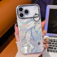 Coque de téléphone antichoc de luxe IMD avec texture ondulée électroplaquée pour iPhone 17 Pro Max et iPhone 18 Pro