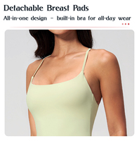Combinaison de sport personnalisée haute résistance pour femme, respirante, avec dos croisé, idéale pour le yoga, le fitness et le pickleball