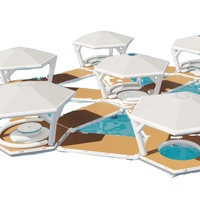 Grande plateforme flottante gonflable, ponton, île flottante, tapis flottant pour loisirs aquatiques et yachts
