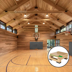 Suelo Deportivo para Cancha <span class=keywords><strong>de</strong></span> Baloncesto, <span class=keywords><strong>Madera</strong></span> Maciza <span class=keywords><strong>de</strong></span> <span class=keywords><strong>Arce</strong></span>, Sistema T&G, para Uso en Interiores, con Absorción <span class=keywords><strong>de</strong></span> Impactos - Product Image 2