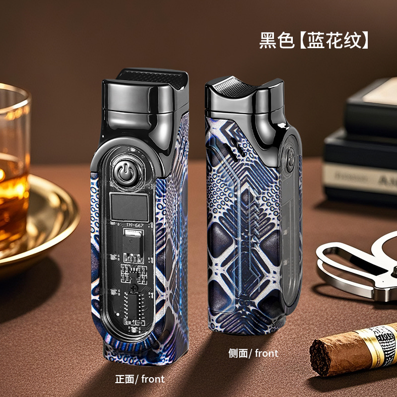 Black [blue pattern]