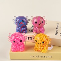 Mini jouet souple en forme d'axolotl marbré, jouet à presser anti-stress, jouet de décompression, nouveauté pour enfants