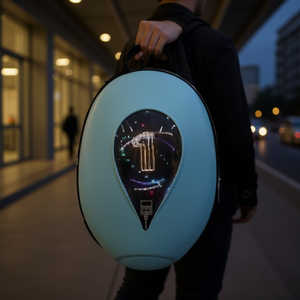 Zaino LED Techpro in Tessuto Oxford ABS con USB, Stile Moderno, Borsa da Viaggio Promozionale con Chiusura a Cerniera - Product Image 2