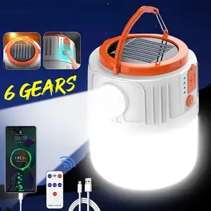 Portable Led Camping Lighting Outdoor Lantern lampe solaire Rechargeable Multifunction Emergency LED Solar Camping Lamp light