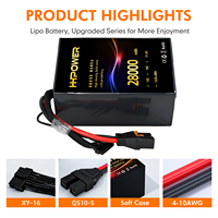 Batterie de drone 51,8 V 14S 28000 mAh, taux de décharge 10C, batterie au lithium solide pour hélicoptère avec connecteur XT60