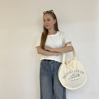 Bolso Tote de Lona Resistente para Mujer, Ecológico, con Certificación CE/ISO, de Gran Venta, Duradero, Mediano, para Compras Diarias, con Cinta Decorativa