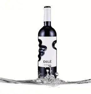 500ml 750 Ml Glass Bottleamber Vodka Bottle Empty Wine Bottle black matter cork glass bottle