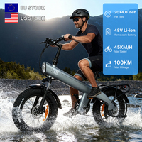 Vélo électrique pliable KIXN modèle Q3S 20 pouces pour homme, VTT électrique avec freins à disque doubles, cadre en alliage d'aluminium 48V