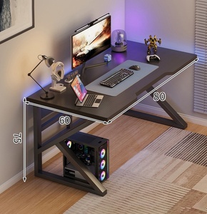 Escritorio para Juegos para Uso Doméstico con Estante de Almacenamiento, Escritorio de Oficina Simple para Computadora, para Dormitorio, Estudio y Escritura - Product Image 3