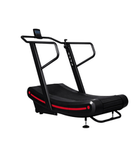Gimnasio comercial Fitness Corredor de aire plegable Sin energía Pantalla LED no motorizada Tipo de conducción mecánica Cinta de correr curvada