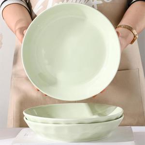 Assiette Ronde de la <span class=keywords><strong>Série</strong></span> Motif Pierre Crémeuse Style Frais, Assiette à Fruits - Product Image 1