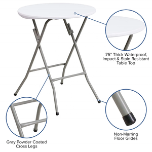 Table de <span class=keywords><strong>bar</strong></span> pliable <span class=keywords><strong>E</strong></span>-32 pour hôtel, petite, ronde, contemporaine, pour comptoir, usage domestique et commercial, en plastique de haute qualité - Product Image 5
