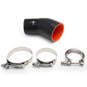 ชุดท่อร่วมไอดีเทอร์โบชาร์จเจอร์ 50 มม. สำหรับ BMW N54 E88 E90 สีดำ พร้อมแคลมป์และวาล์ว - Product Image 3