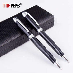 Juego de regalo de bolígrafo de Metal pesado de negocios de lujo, bolígrafos de Metal de alta calidad con caja, bolígrafos de Metal personalizados con logotipo para Hotel - Product Image 1