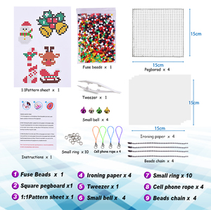 Kit de Cuentas Fusibles Monocromáticas de 5mm para <span class=keywords><strong>Halloween</strong></span> y Navidad, Cuentas Fusibles en Bolsa, Cuentas Fusibles <span class=keywords><strong>Hama</strong></span> para Planchar para Niños - Product Image 4