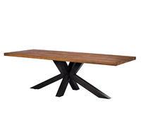 Cadre en fer Table à manger meubles de maison MDF en bois Cussportsble rustique classique moderne Restafour Seasonsrial grande taille industrielle
