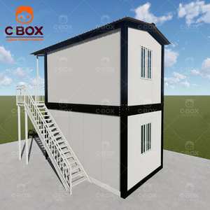 Casa Contenedor Desmontable Prefabricada Modular de 2 Pisos con Panel Sándwich, Personalizable, para Oficina o Vivienda Pequeña, con Techo a Dos Aguas - Product Image 5
