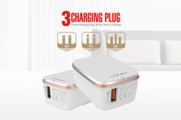 Chargeur de voyage LDNIO A1204Q à bas prix, chargeur mural pour téléphone avec câble