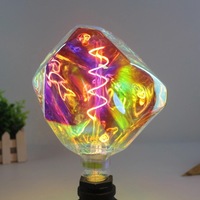 Ampoule Globe LED colorée 4W à intensité variable avec filament souple Alien Corps en verre en forme de pierre E26/E27 Base pour décorations d'hôtel