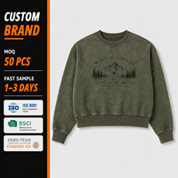 Sweatshirt Crewneck Custom Premium Berkualitas Tinggi Grosir Streetwear Produsen Massal OEM Desain Kustom Pria Grosir