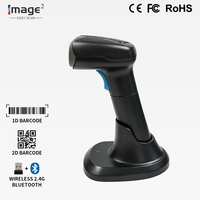 Lector de Códigos de Barras 1D 2D 3 en 1, Conexión USB, Diseño Ergonómico, Manos Libres, con Base de Carga, para Tiendas y Supermercados
