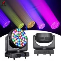 Iluminación DJ, Luz Móvil LED 4 en 1 de 37x40W, Efecto Ojo de Abeja, RGBW, Zoom Wash, con Control DMX512 y Temperatura de Color Ajustable para Eventos y Fiestas