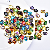 Neue Stil Säumen Spitze Klaue 4 Löcher Nähen Auf Stein 10X14Mm 13X18Mm Oval Strass Kristall Glas Diamant Für Kleidung Schuhe kleid