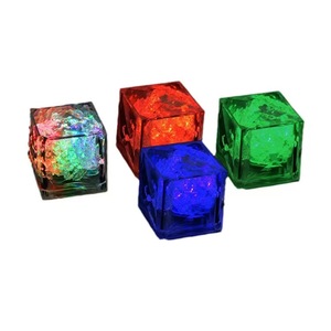 Water <b>Activated</b> Color Changing Multi Color LED Light up Plastic Ice <b>Cubes</b> for Drinks Dark Flashing on Cocktails Party & Bath - Product Image 3