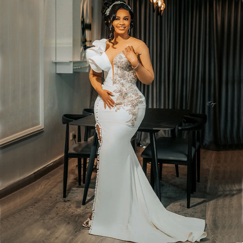 Nigerian Prom Dresses Floor-Length Mermaid Gowns