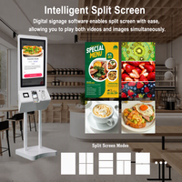 27-Zoll-Modell Kapazitiver Touchscreen Selbstbedienungs-Kiosk mit 8-mm-Drucker für Restaurant- und Einzelhandelsbestellungen