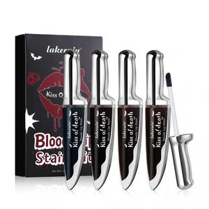 Set de Tintes Labiales Cosméticos Bloody Lip Stain, Kit de Maquillaje para Cosplay, Lápiz Labial Líquido Mate Oscuro, Tinte Labial de Larga Duración, Set de Tintes Labiales Mate Oscuros para Halloween - Product Image 1