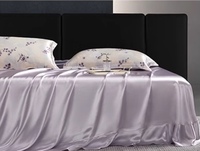 Ensemble de literie 100% soie de mûrier, 4 pièces, housse de couette en soie pure, ensemble de draps avec 2 taies d'oreiller, ensemble de linge de lit taille King Queen