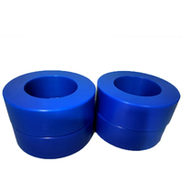 Manchon de roulement en nylon plastique anti-friction personnalisé, coussinet bleu en UHMWPE avec services d'extrusion et de découpe
