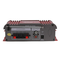 Hoparlör güç amplifikatörü DC12V 2 kanal Stereo Karaoke Dj 2 mikrofon Fm radyo USB BT kablosuz ses Mp3