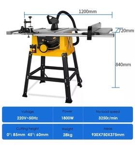 Sierra de Mesa de 10 Pulgadas para Trabajar la Madera, Puede Equiparse con Máquina de Grabado, Sierra Ingletadora, Sierra de Doble Propósito para Aluminio y Madera - Product Image 6