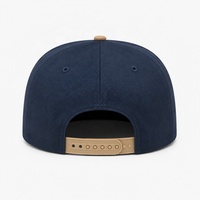Gorra de Golf Vintage de Dos Tonos con 5 Paneles, Estructurada, Visera Plana, Logotipo Bordado en 3D Personalizado, Deportiva, Unisex, con Cierre a Presión