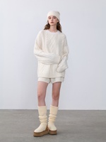 Pull en cachemire pur à 100 % pour femme, tricot torsadé, coupe oversize, épais, chaud, hiver, doux, ample, long, style vintage