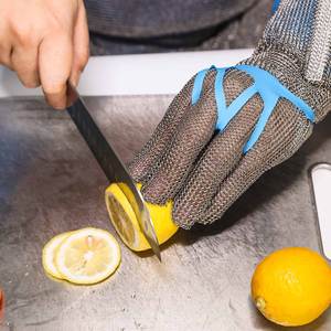 Guantes de cota de malla antideslizantes Protección de brazo completo Manga de extensión ajustable para uso forestal metalúrgico DIY - Product Image 5