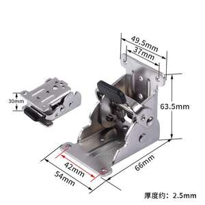 Charnière de porte industrielle à verrouillage automatique 180°, fermeture douce, support pliable, pied de table en métal, épaisseur 2 mm, cuisine, maison, bureau - Product Image 2