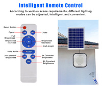 Lampes solaires de plafond intérieures et extérieures, étanches IP65, LED lumineuses, lampes suspendues, télécommande, plastique, rechargeables