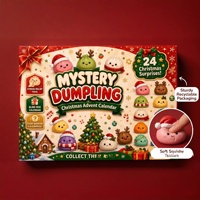 Nouvel Arrivage Calendrier de l'Avent Squishies de Noël 24 Jours, Jouet Squishy DIY en forme de Dumpling, Sac Surprise, Matériau TPR, Cadeau, 14 ans et plus