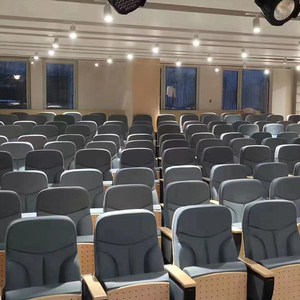 Silla de Auditorio con Diseño Moderno, Muebles de Teatro Comerciales y Cómodos, Estructura Metálica con Tablero de Escritura Plegable, Silla Escolar - Product Image 2