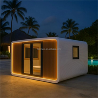 Maison préfabriquée en conteneur de type capsule Apple à montage rapide, 1 chambre, avec salle de bain et salon pour la famille